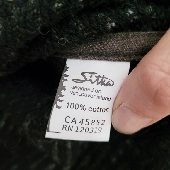 Sitka | Raw Cotton Brown Striped Toggle Front Jacket - M - Picture 5 of 14